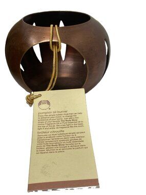 The Body Shop Metal Pumpkin Oil Burner NWT 3”